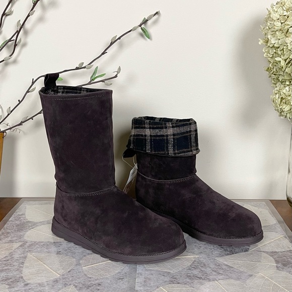 MUK LUKS® Nikki 3-in-1 Belted Sweater Wrap Water Resistant Faux Suede Boots - Picture 3 of 16